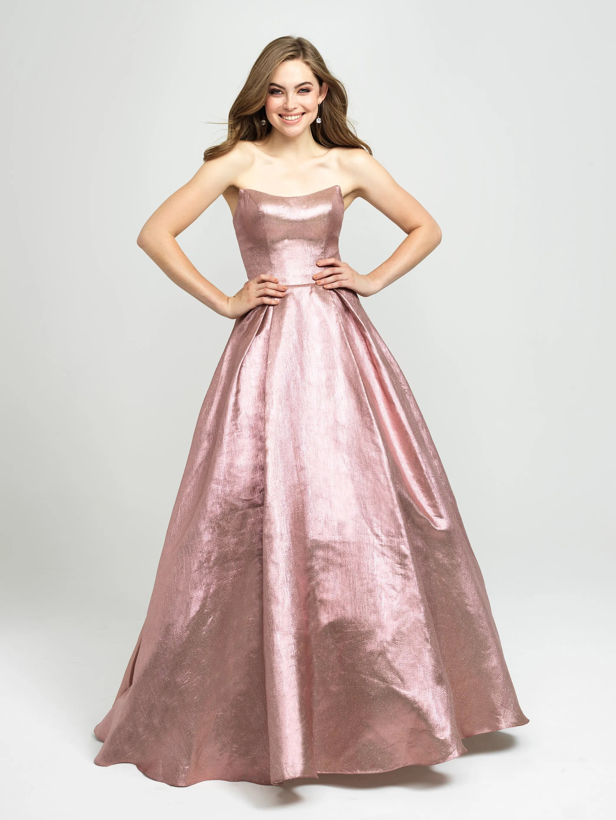 19-111 Prom Dress Blush, Dark Grey, Turquoise