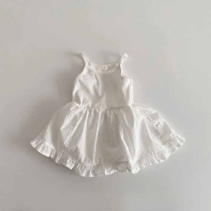 Baby Kid Girls Solid Color Dresses Wholesale 24030112