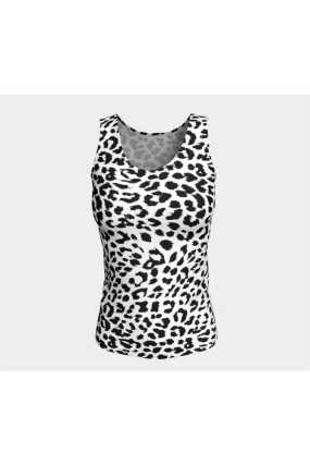 Black and White Leopard Print Top