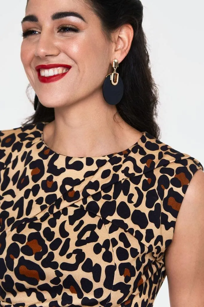 Blakely Leopard Print Pencil Dress