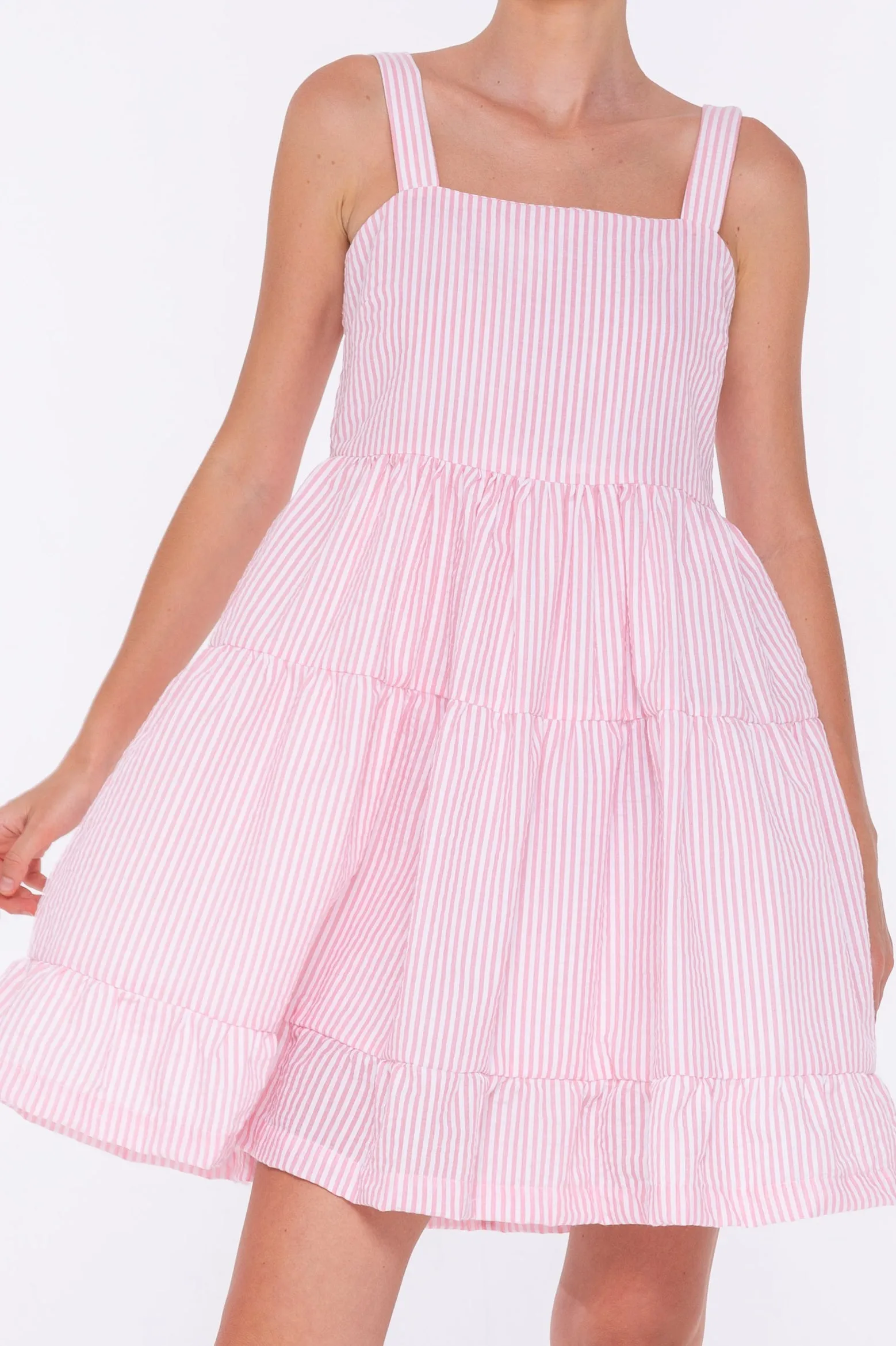 Bonny Mini - Pink/Ivory Stripe