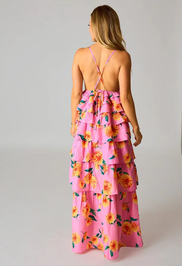 Callie Tiered Maxi-Sunflower