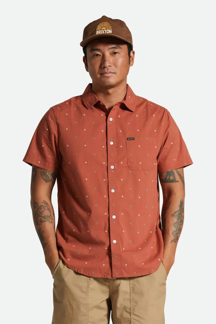 Charter Print S/S Woven Shirt - Terracotta Pyramid