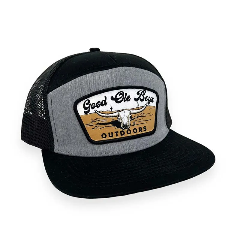 Cow Skull 7 Panel Trucker