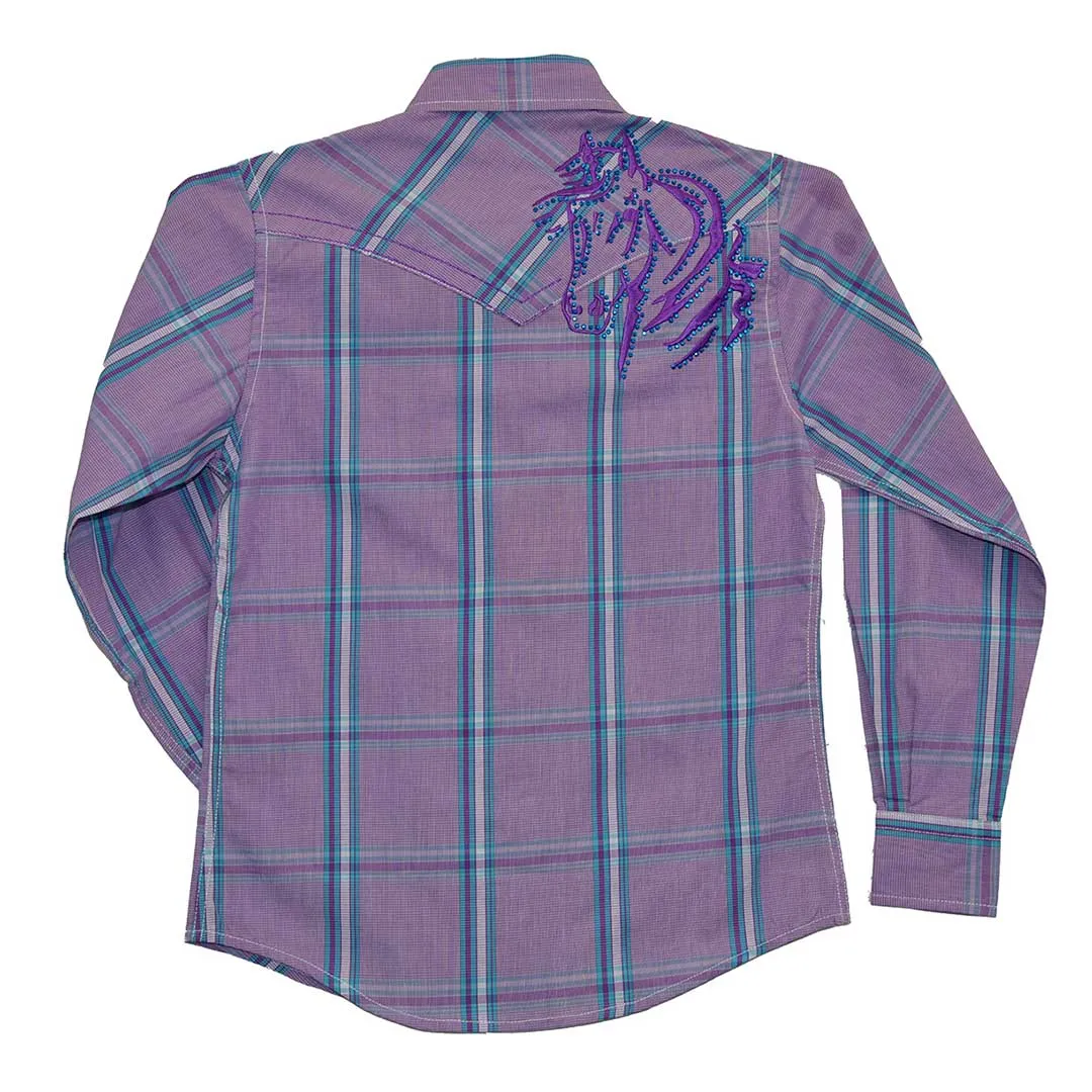 Cowgirl Hardware Girls' Plaid Snap Shirt