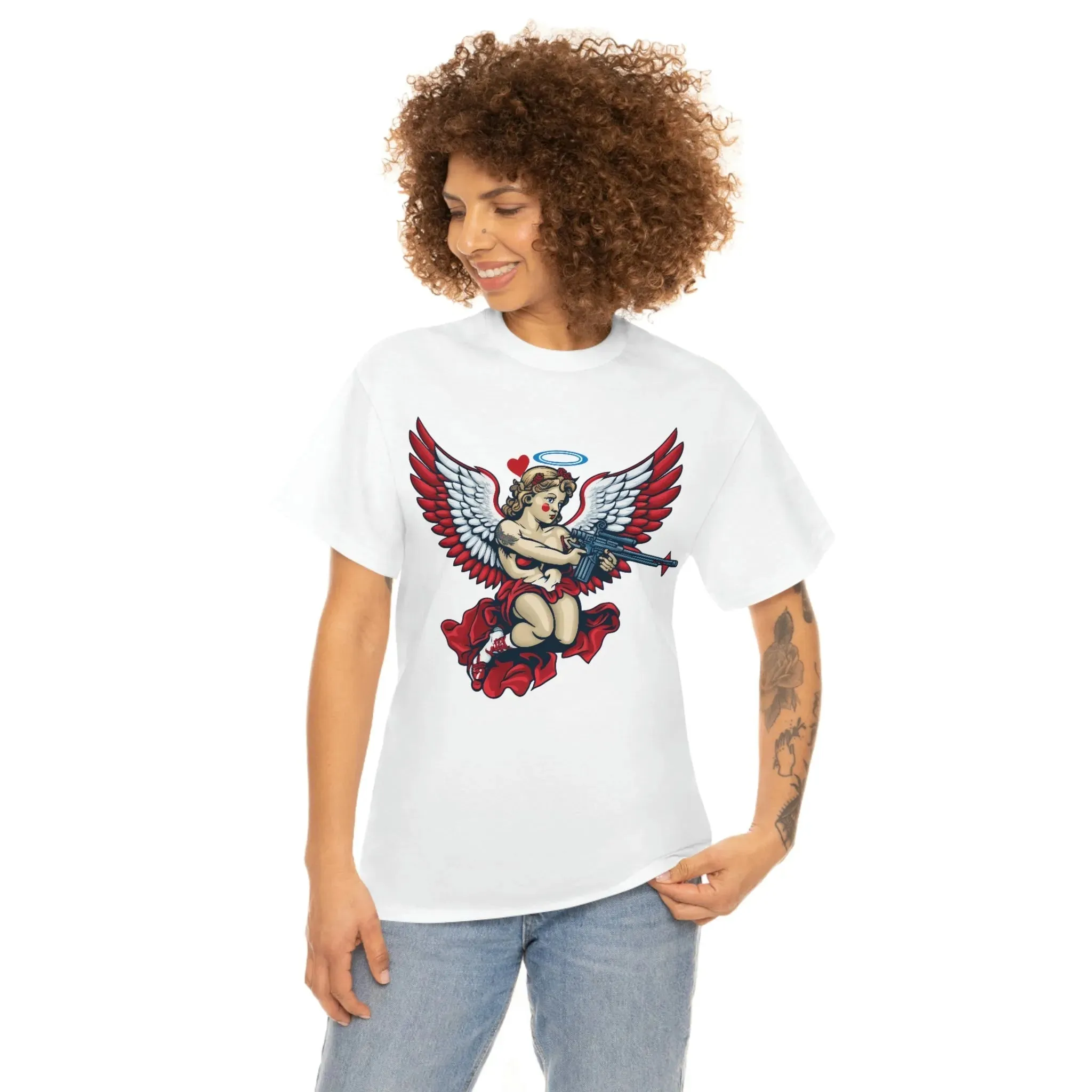 Cupid AR-15 Valentine's Day Unisex Heavy Cotton Tee