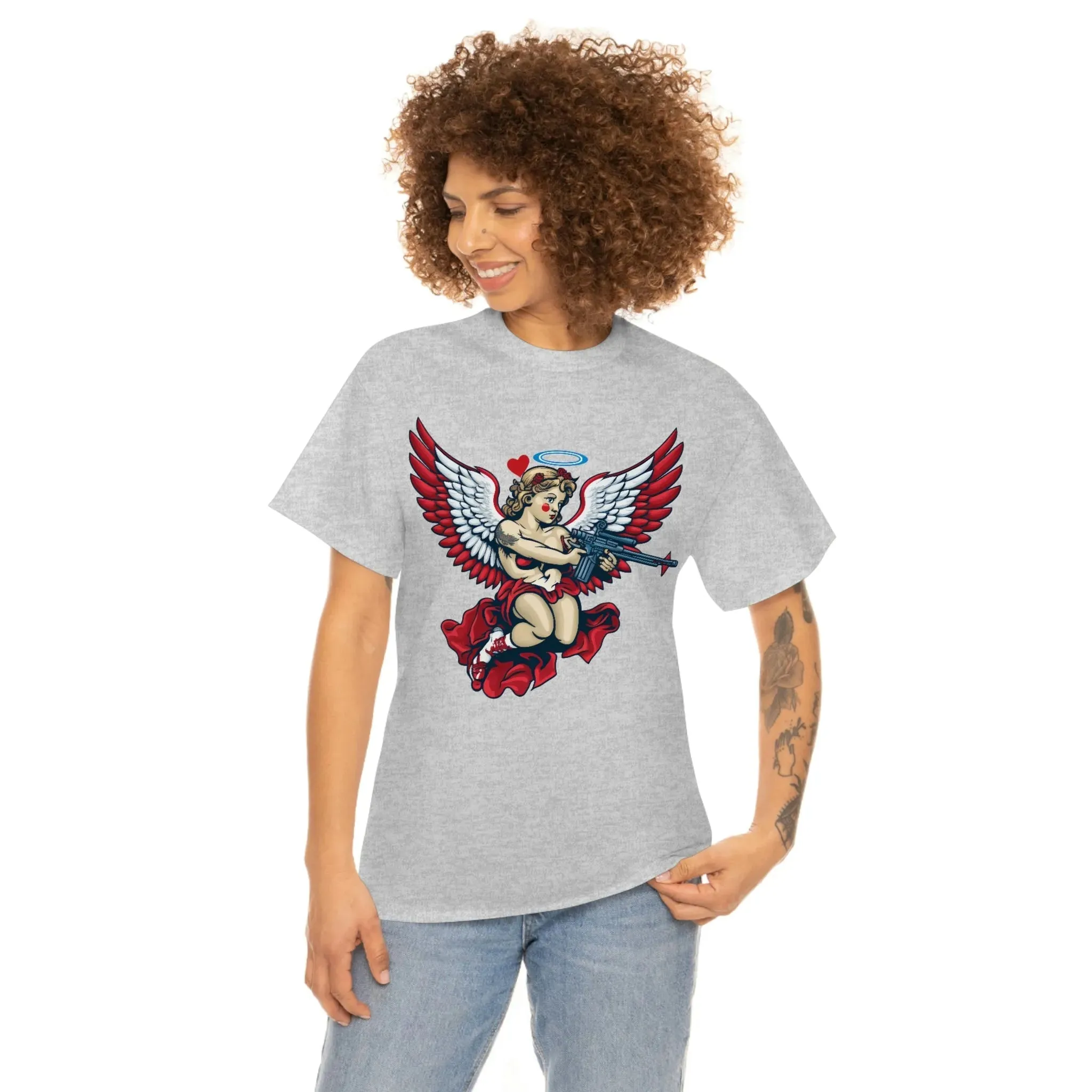 Cupid AR-15 Valentine's Day Unisex Heavy Cotton Tee