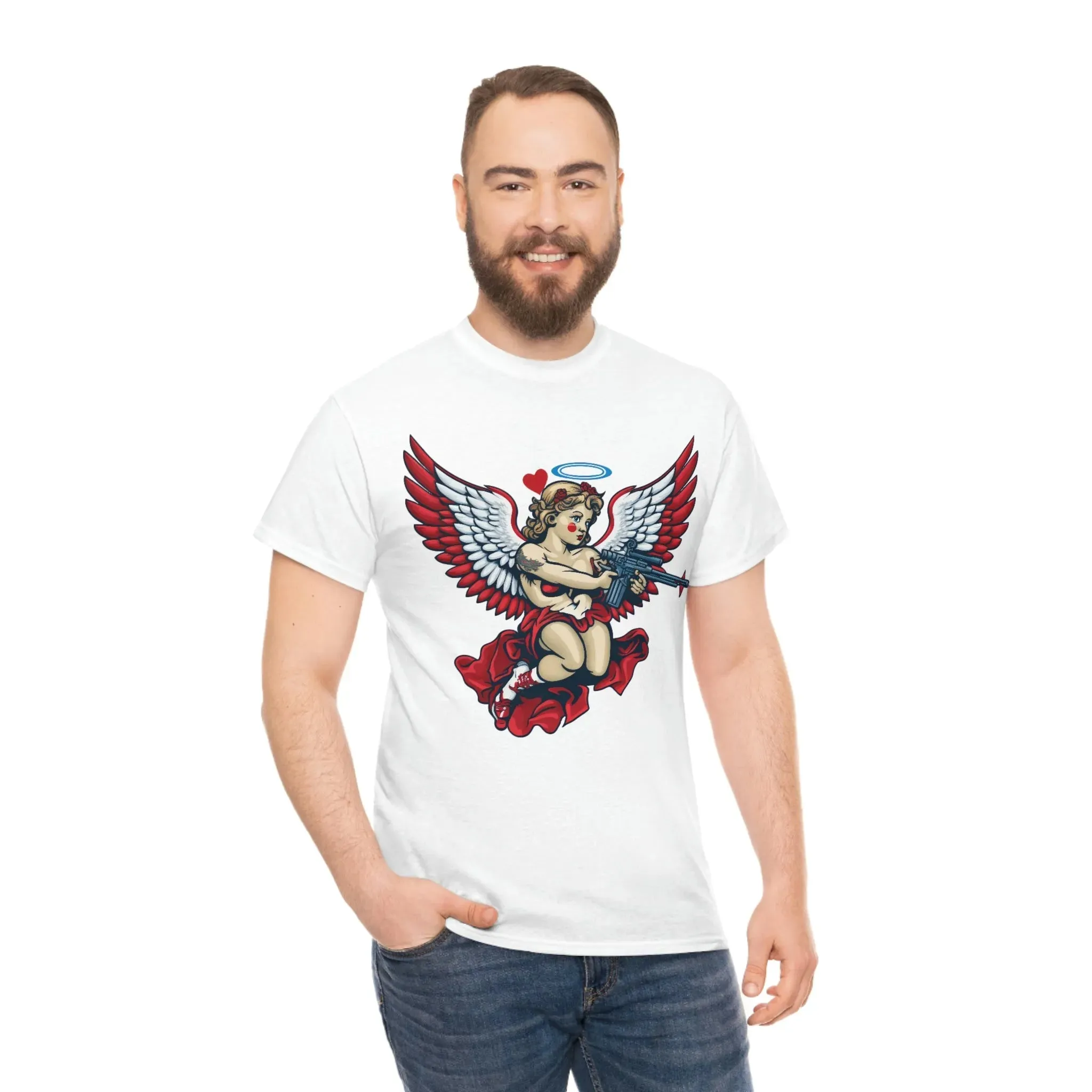 Cupid AR-15 Valentine's Day Unisex Heavy Cotton Tee