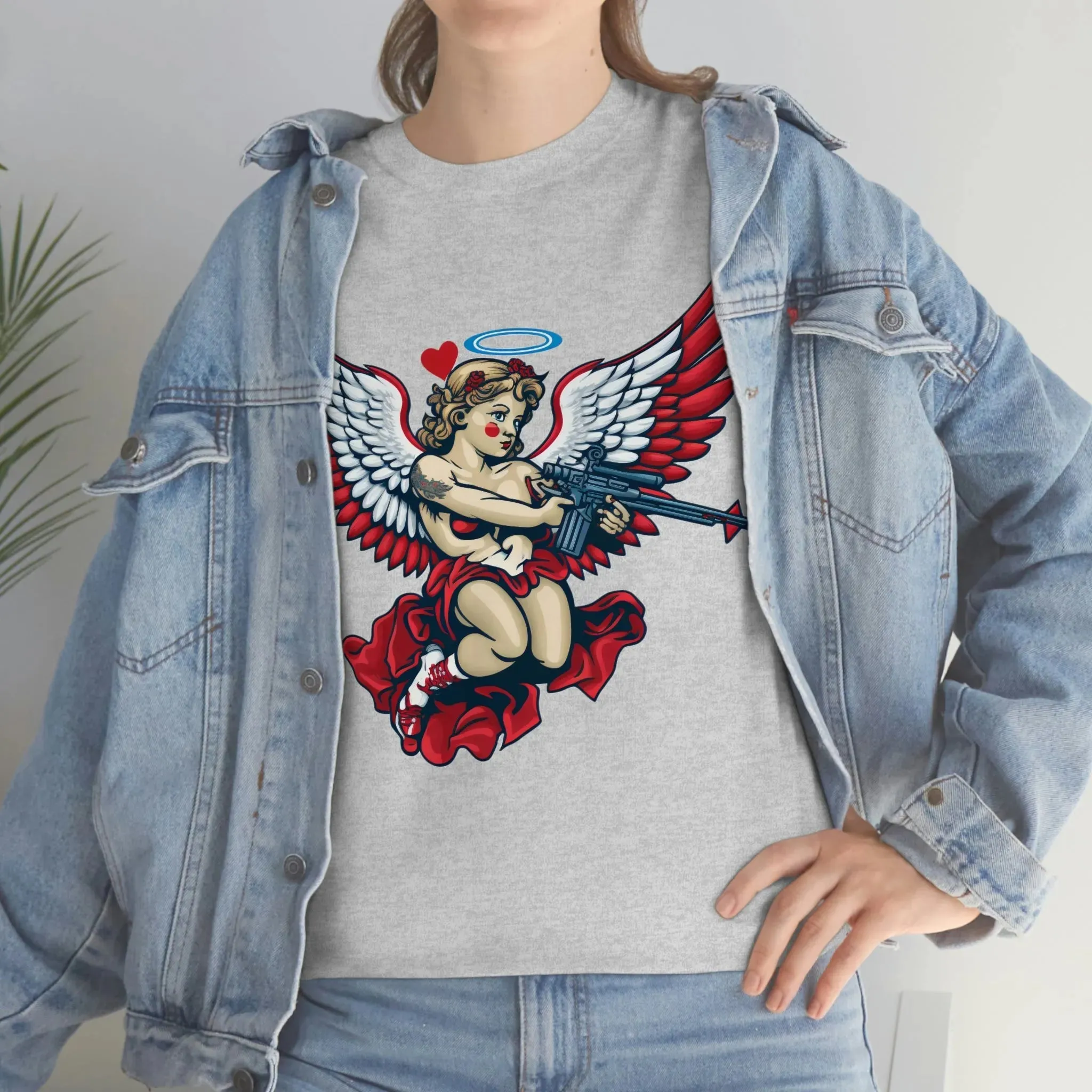 Cupid AR-15 Valentine's Day Unisex Heavy Cotton Tee