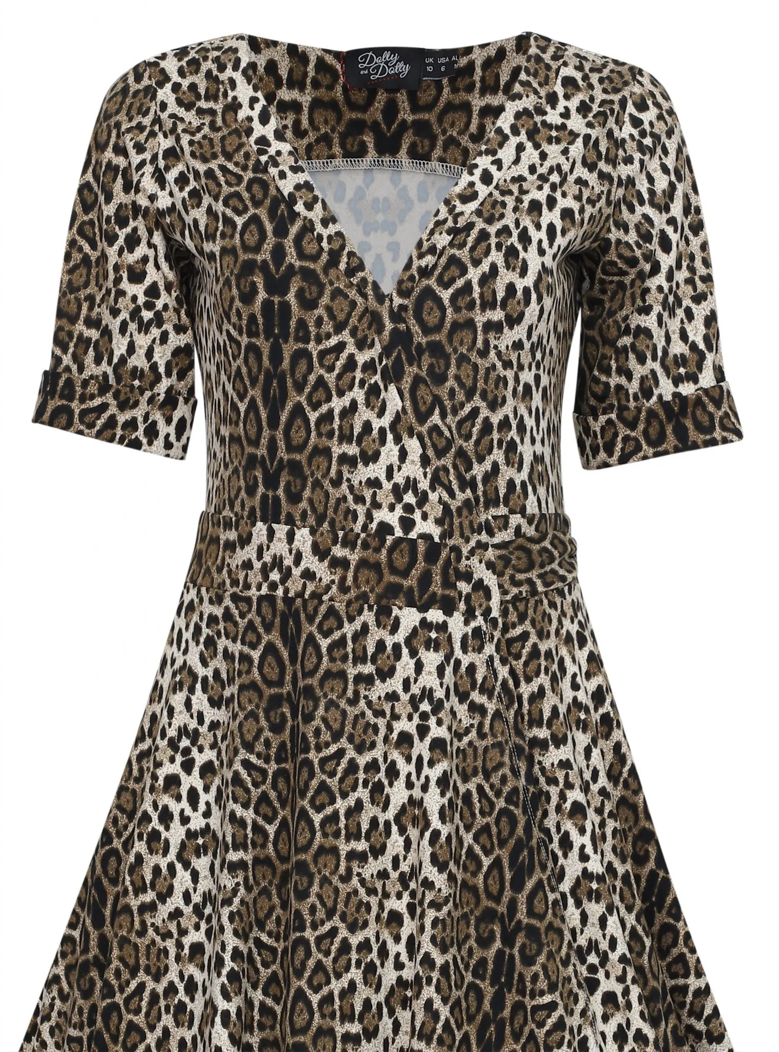 Dolly And Dotty Retro Inspired Tiger Print Wrap Dress