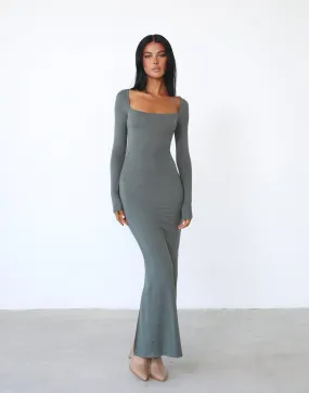 Eyes On Me Maxi Dress (Khaki)