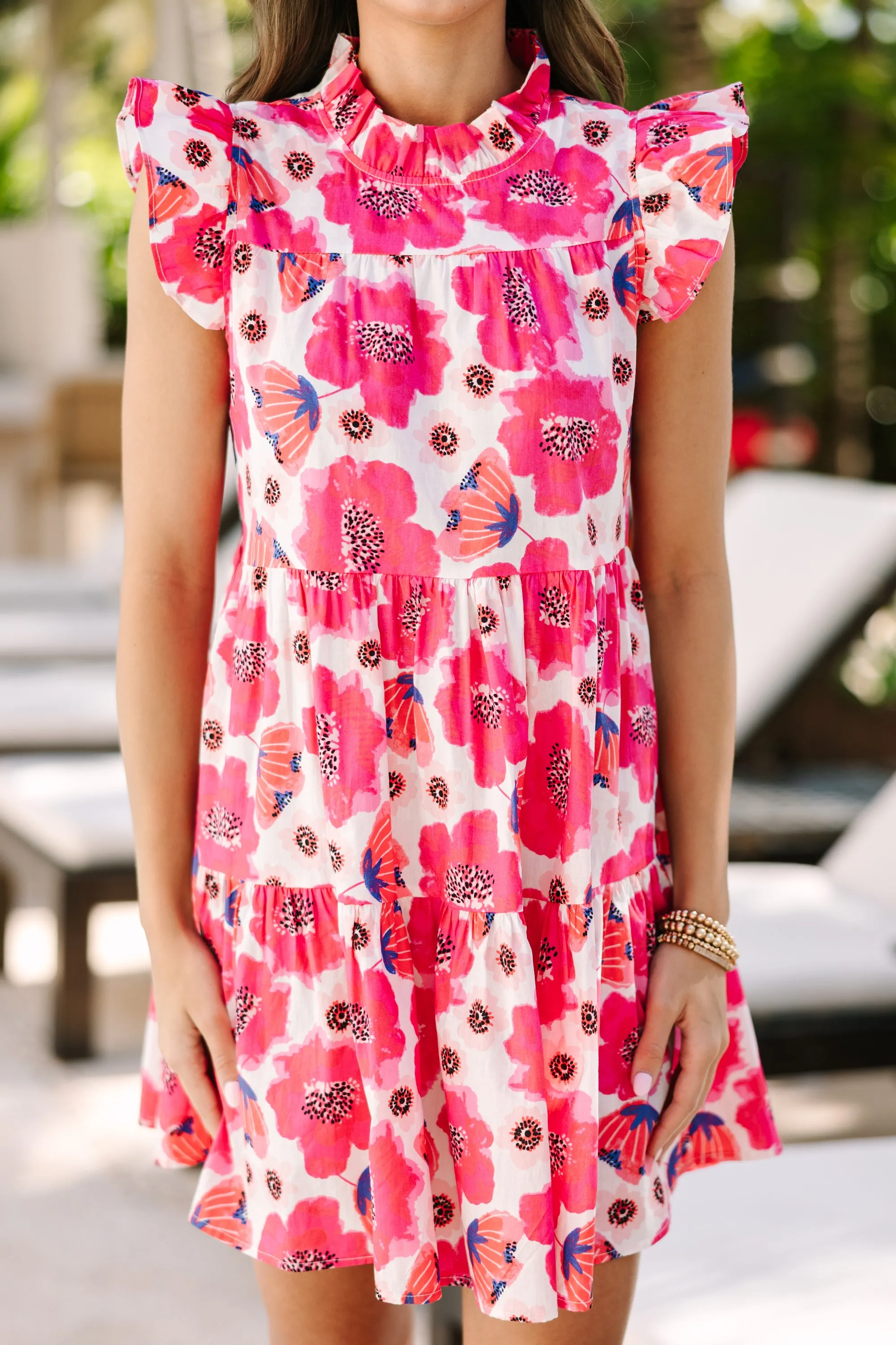 Good Opportunities Pink Floral Dress