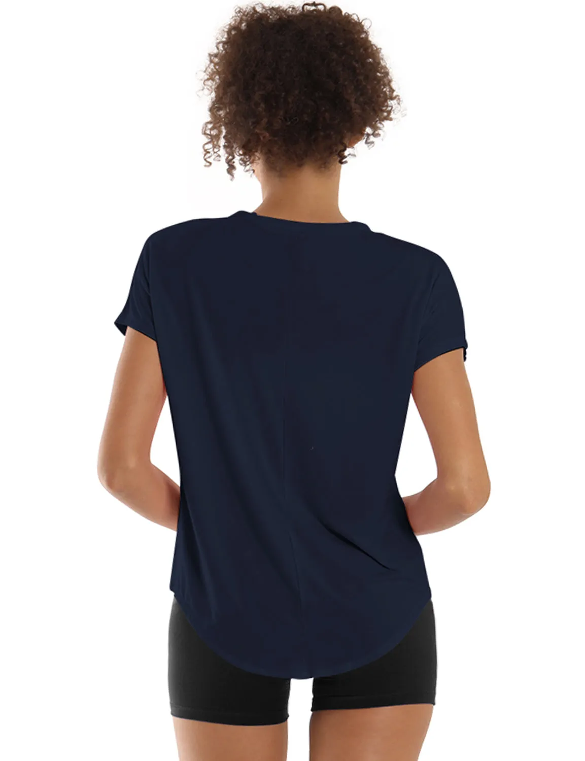 Hip Length Short Sleeve Shirt darknavy