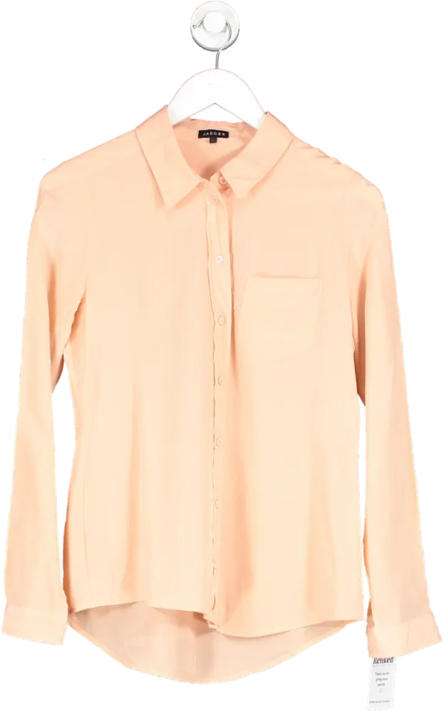 Jaeger Orange Silk Shirt UK S