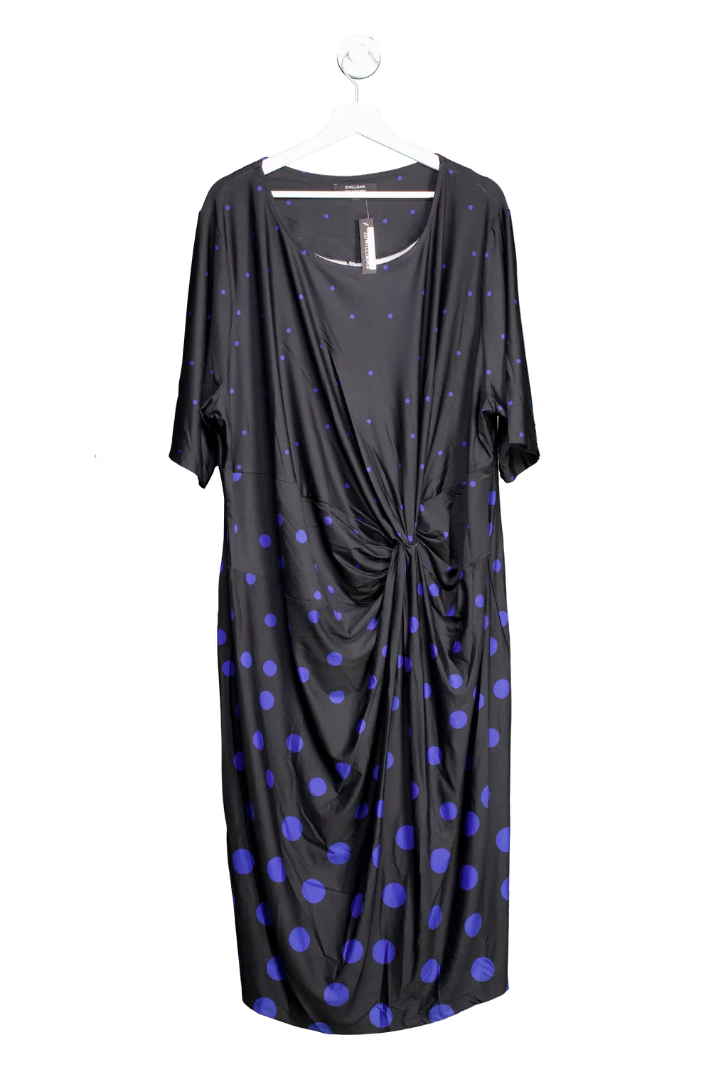 JD Williams Black And Blue Twisted Midi Dress UK 32