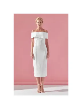 LN Twisted Off The Shoulder Midi Dress