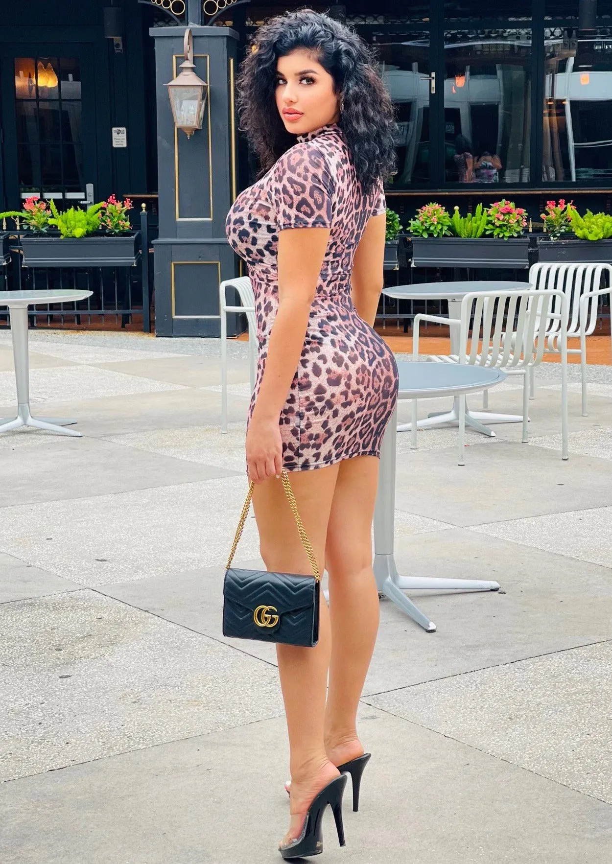 Lynx Leopard Print Mini Dress