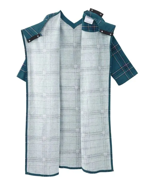 Men's Flannel Nightgown with Back Overlap