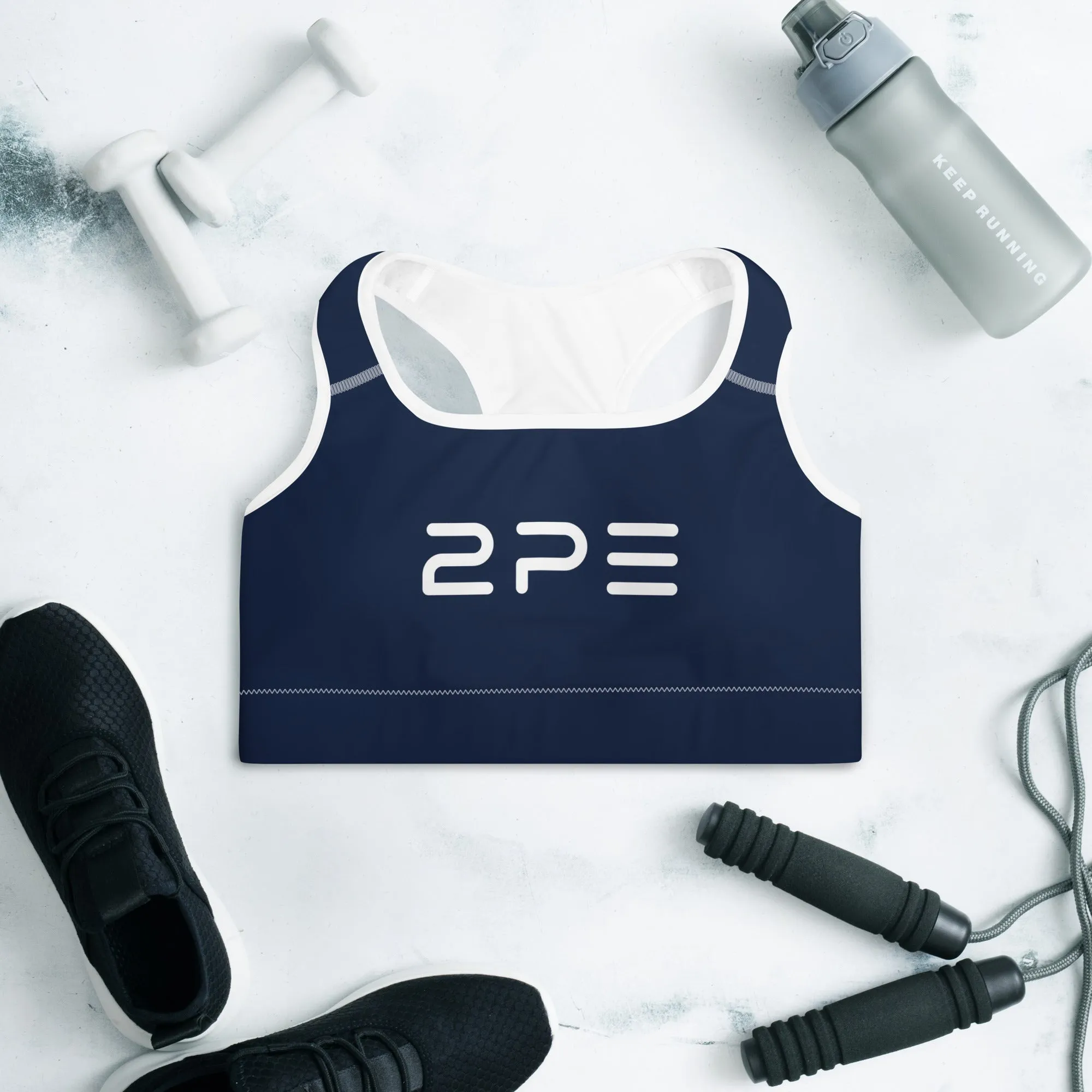 Navy Padded Sports Bra