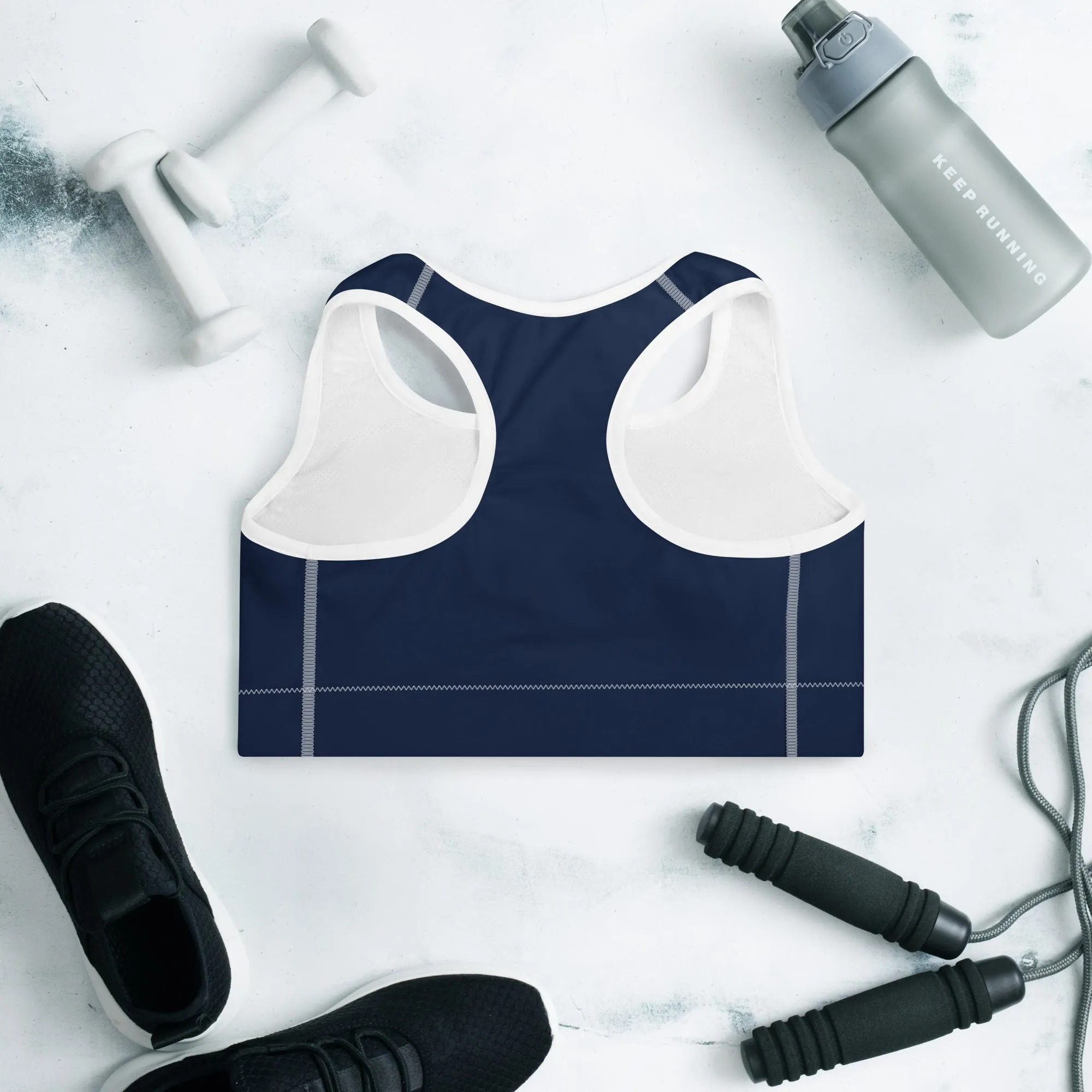 Navy Padded Sports Bra