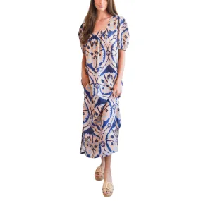 Never a Wallflower Square Neck Maxi Dress - Marakesh Medallion