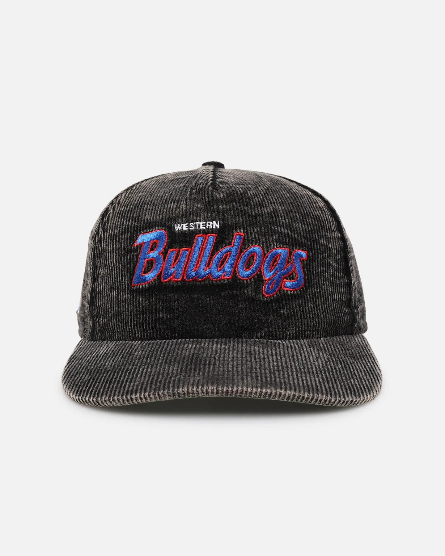 New Era Western Bulldogs 'Washed Corduroy' Pre-Curved Golfer Snapback Black/Kelly Green