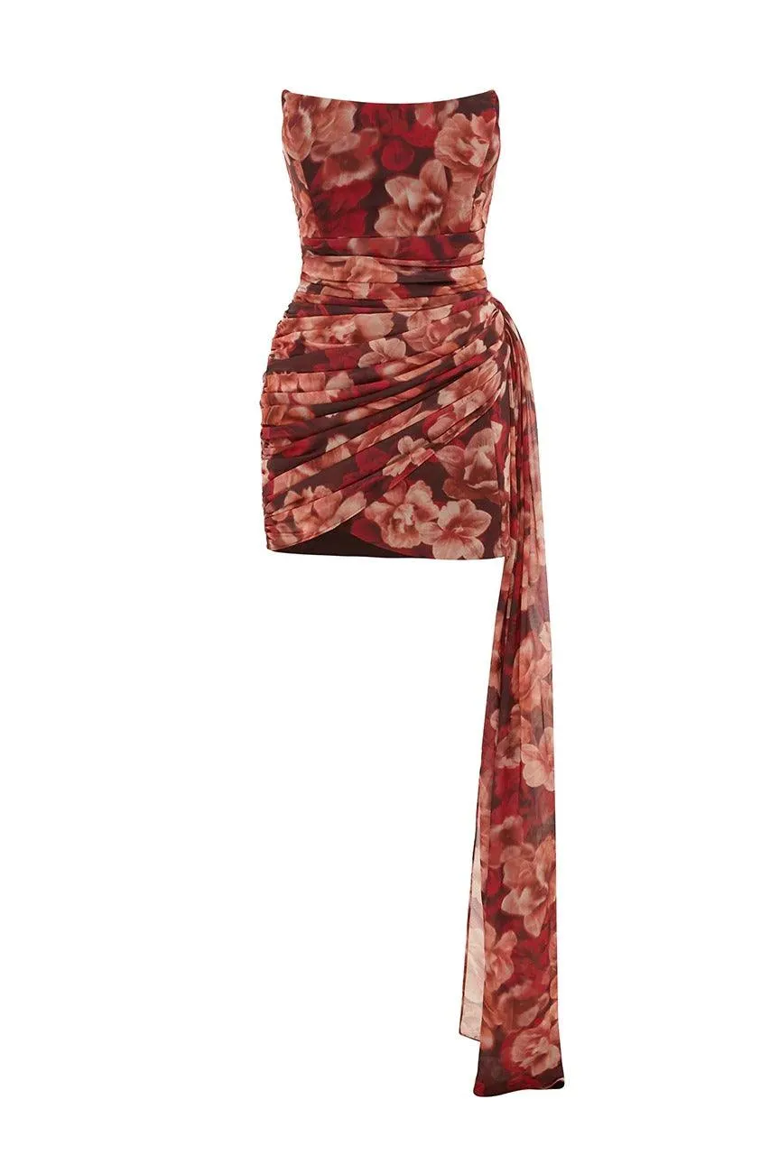 Night Love Dress - Wine Floral