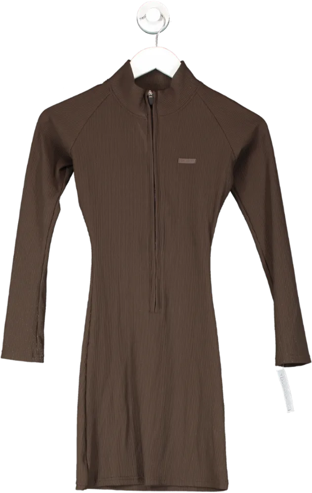 NKD Apparel Brown Contoured Mini Dress UK S