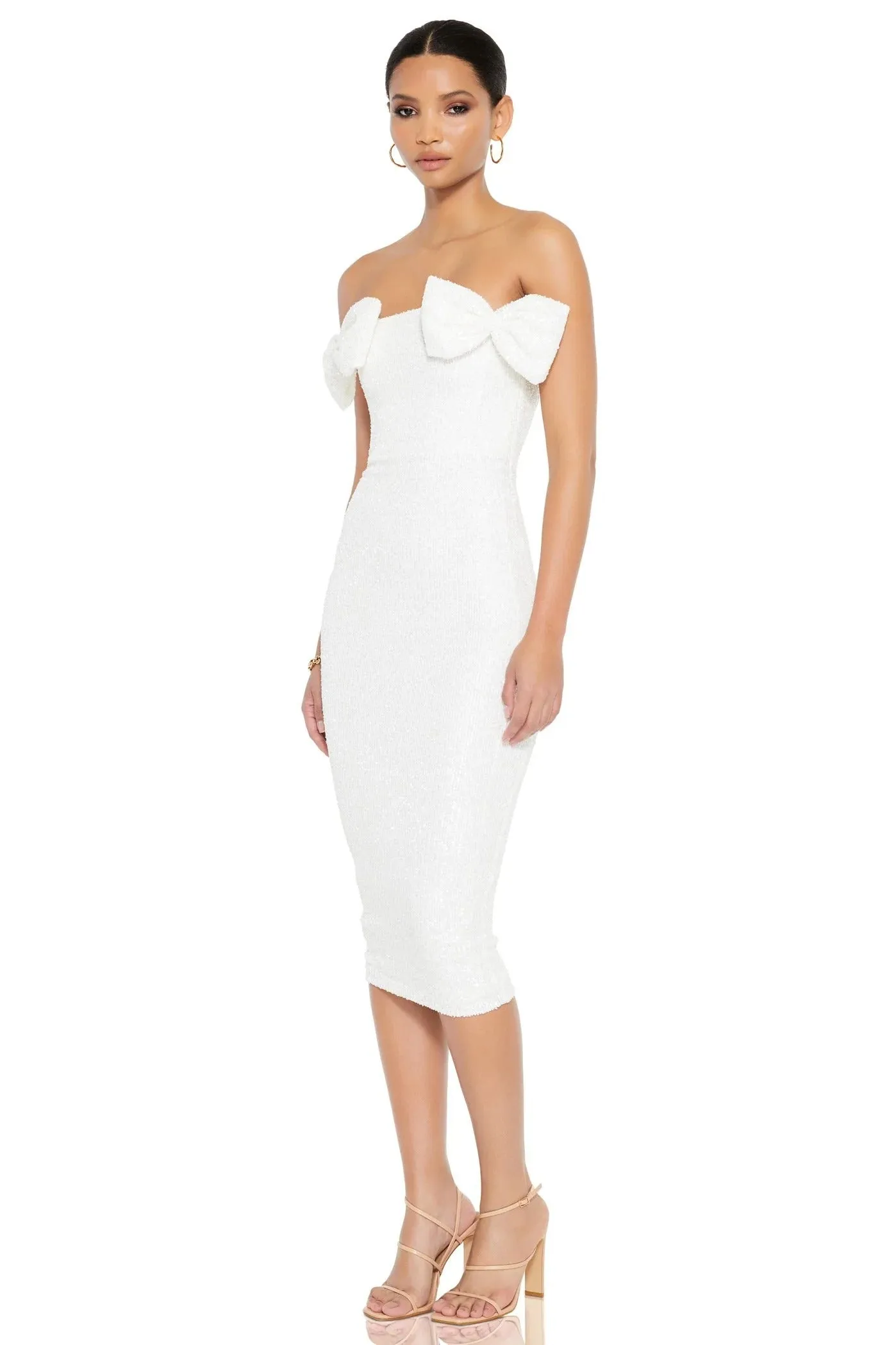 Nookie Charisma Midi Dress - White