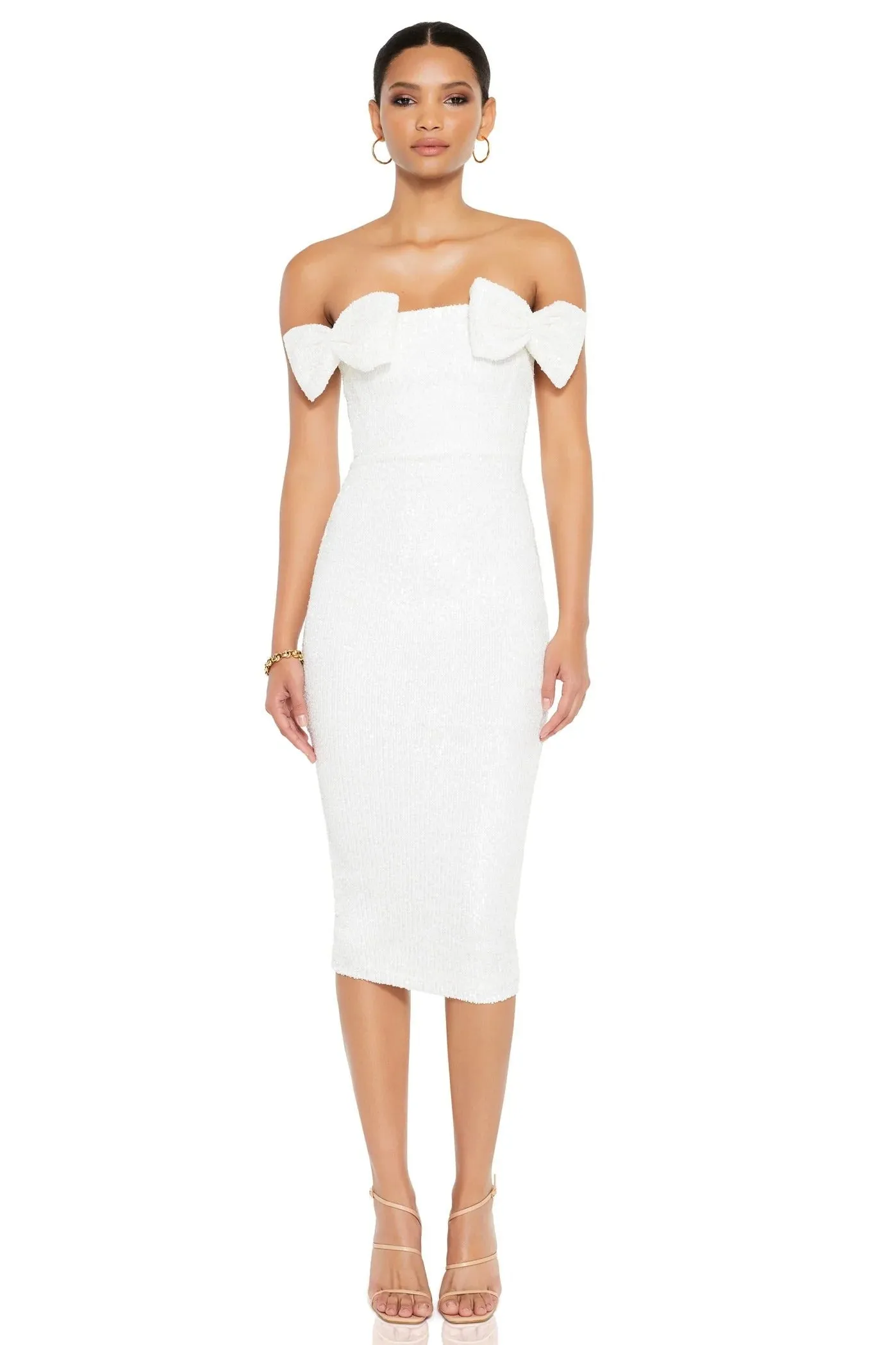 Nookie Charisma Midi Dress - White