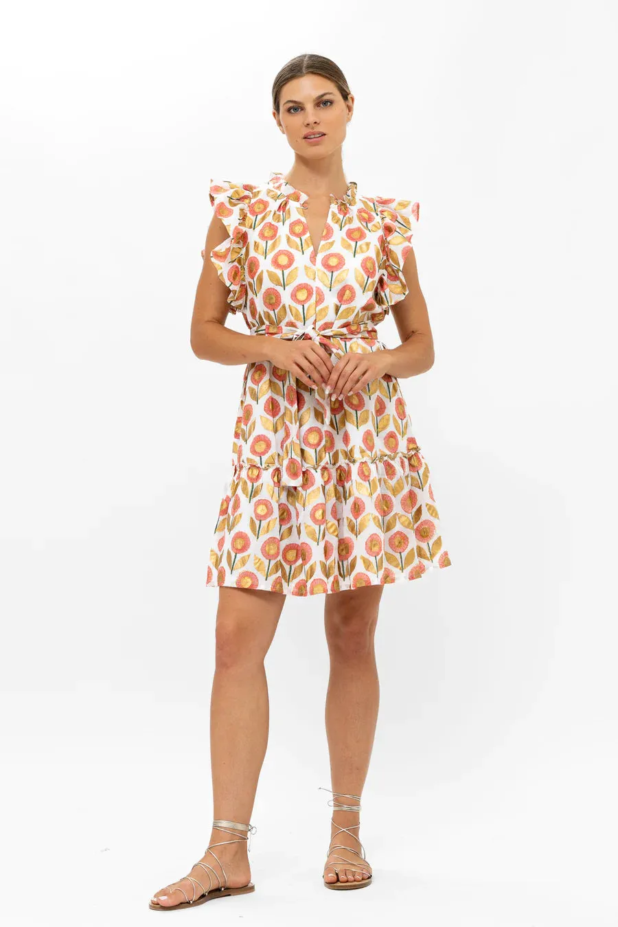 Oliphant Flirty Ruffle Hem - Touraine Coral