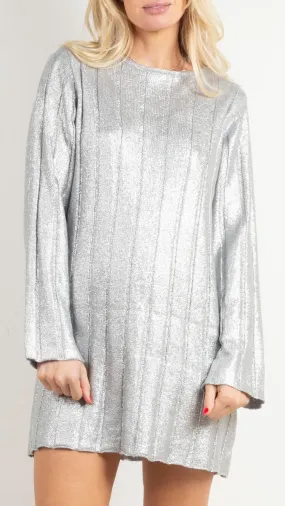 Paloma Knit Dress - Silver