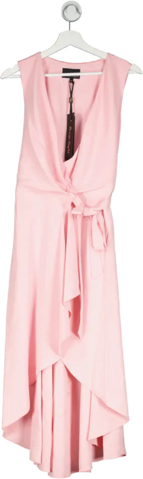 Phase Eight Julissa Sleeveless Ruffle Wrap Midi Dress, Soft Pink BNWT UK 14