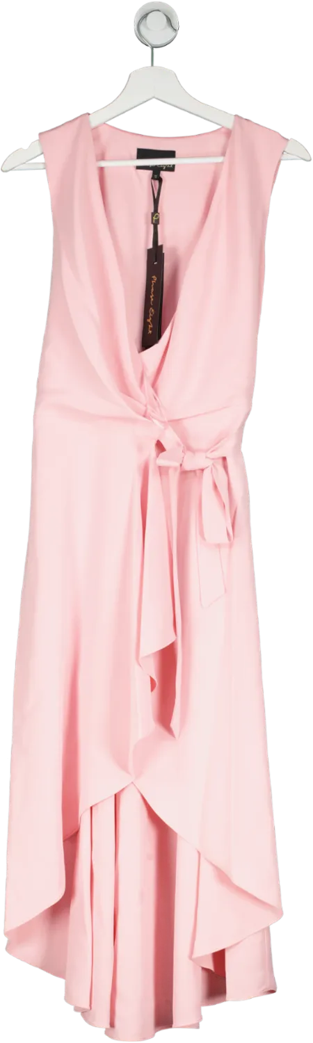 Phase Eight Julissa Sleeveless Ruffle Wrap Midi Dress, Soft Pink BNWT UK 14