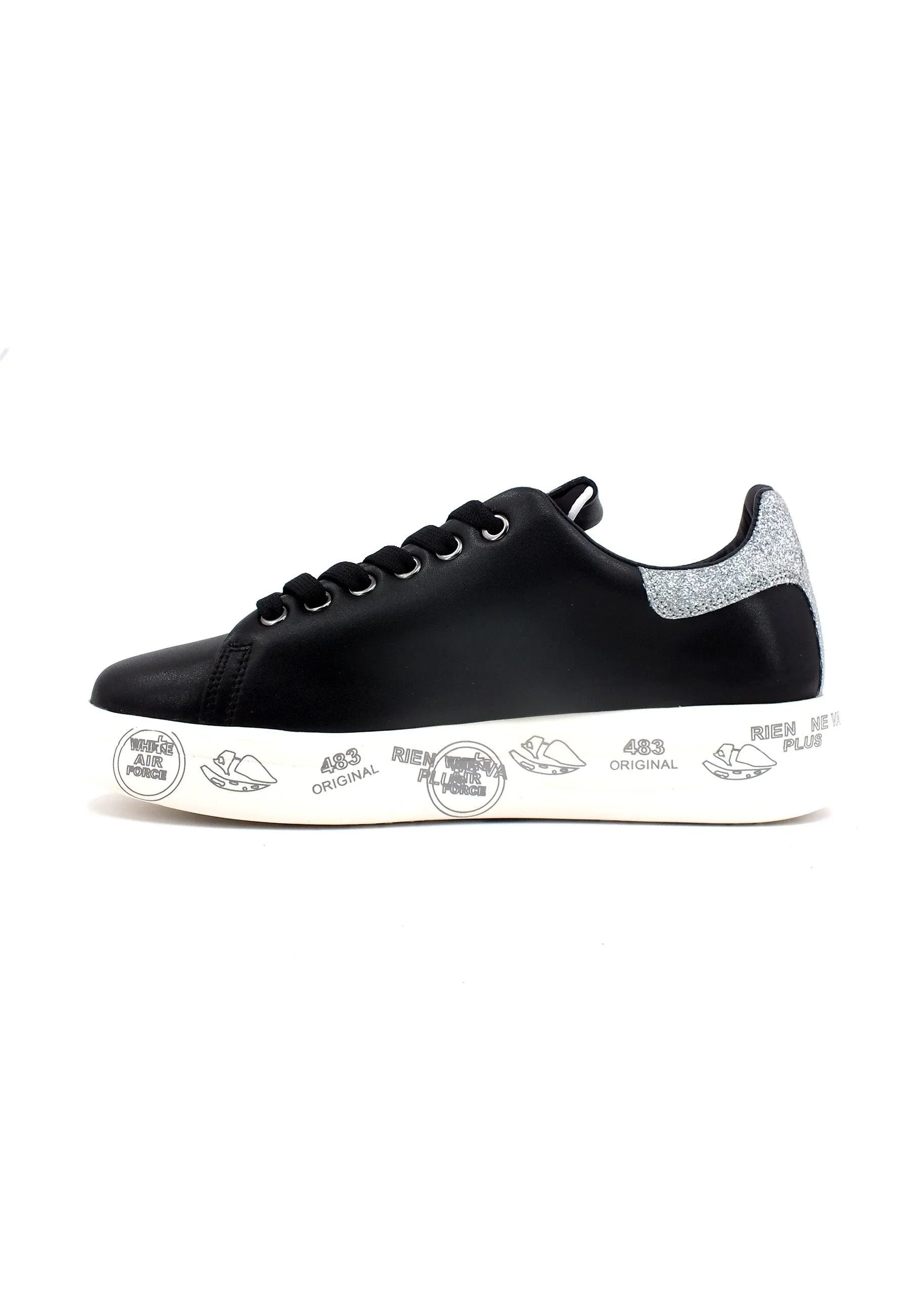 PREMIATA Sneaker Donna Black Silver BELLE-4904