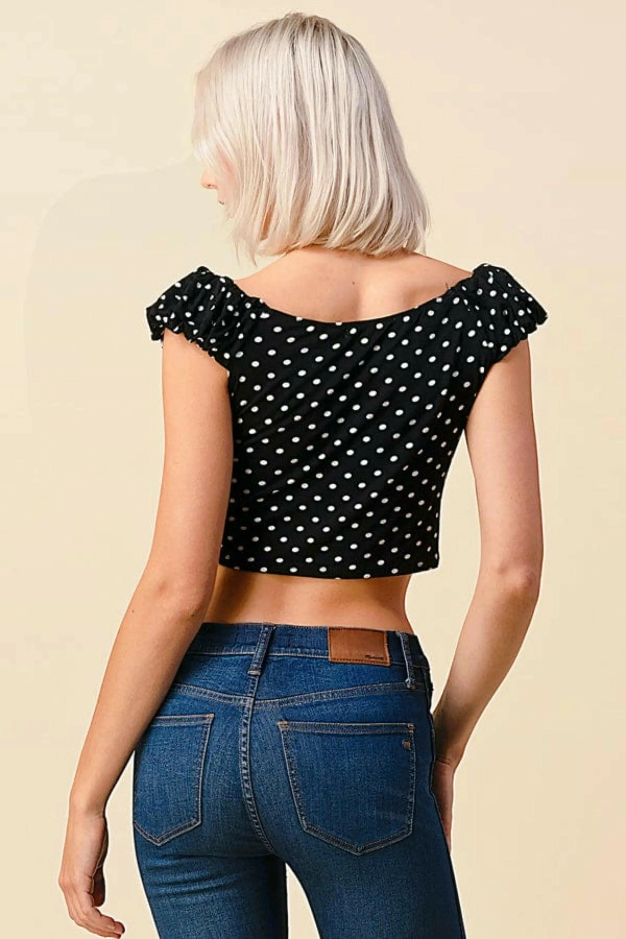 Ruffle Cute Sleeve Crop Tops