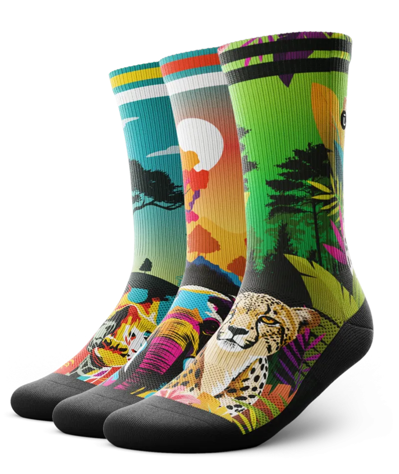 Safari Crew Socks 3-Pack