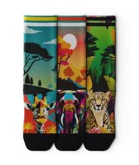 Safari Crew Socks 3-Pack