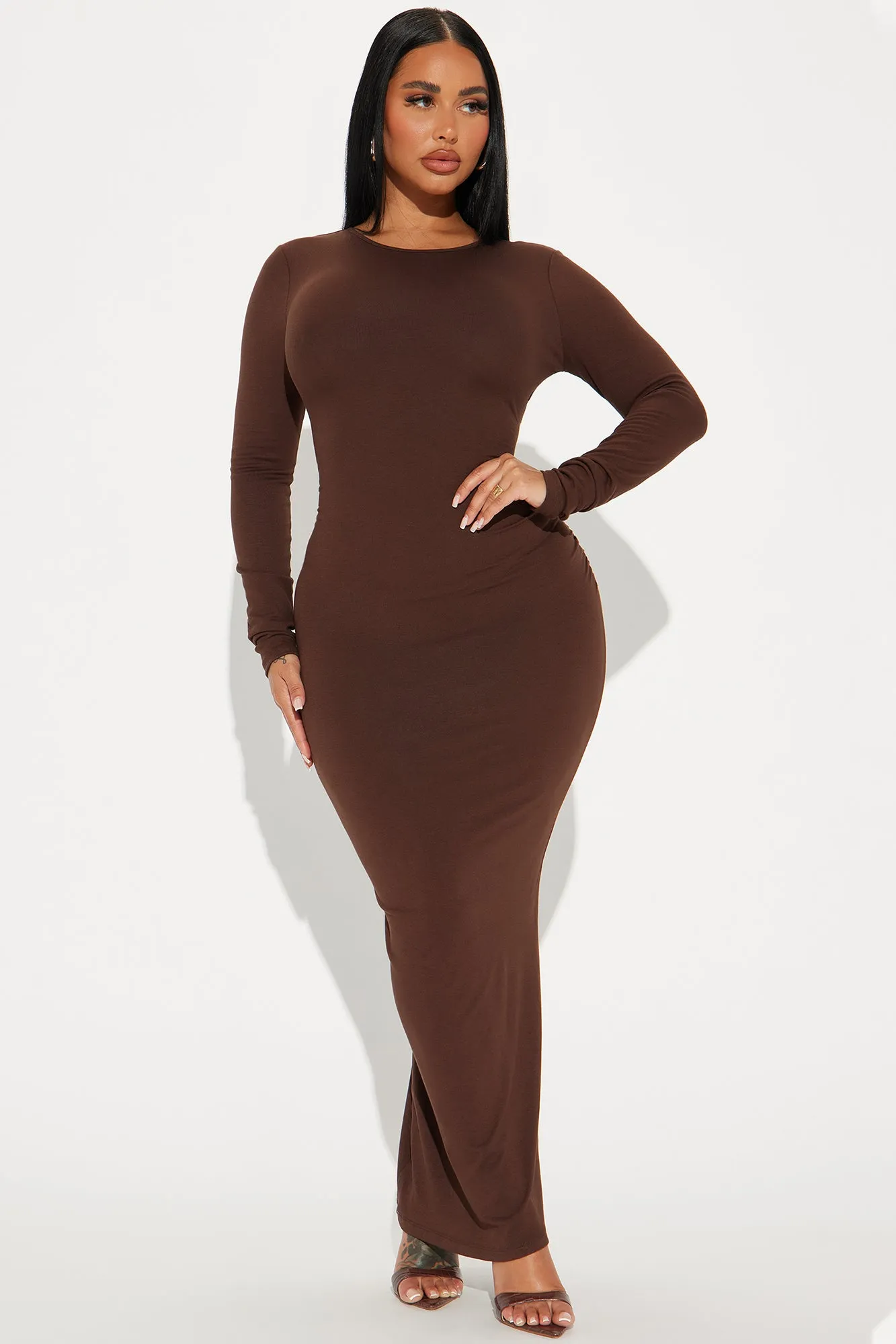 Secretly Sexy Maxi Dress - Brown