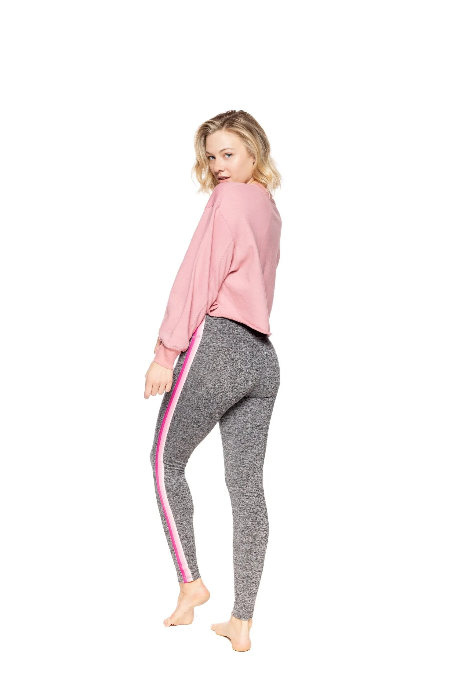 Strut This Sonoma Crop Sweatshirt Pink Chalk