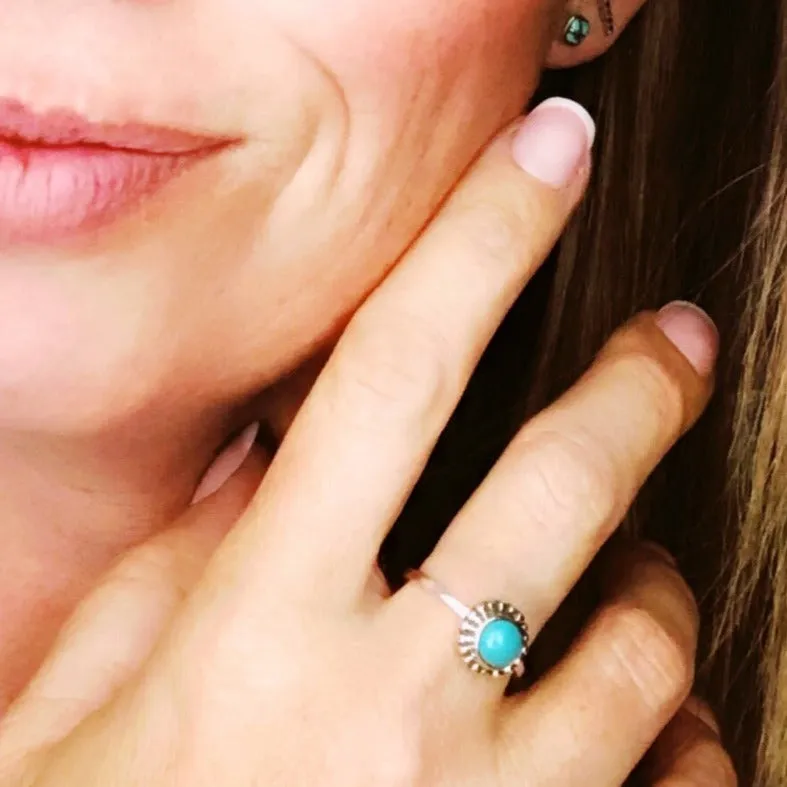 Teal It To Me Softly (Sierra Nevada turquoise) Ring