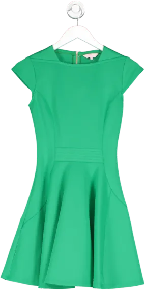 Ted Baker Green Fit And Flare Dress UK S