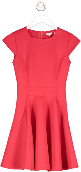 Ted Baker Red Fit And Flare Dress UK S