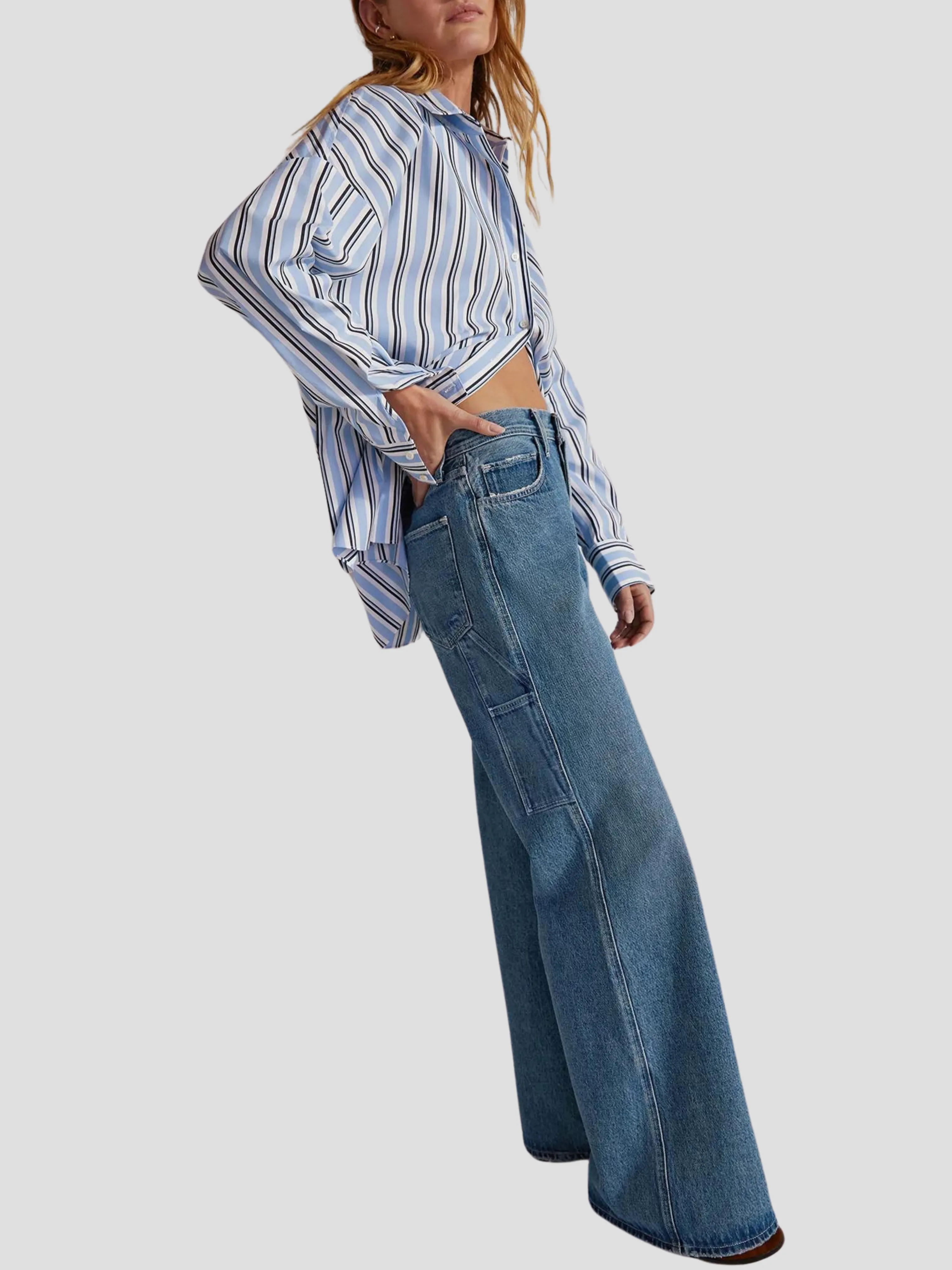 The Ex Boyfriend Shirt in Blue Stripe