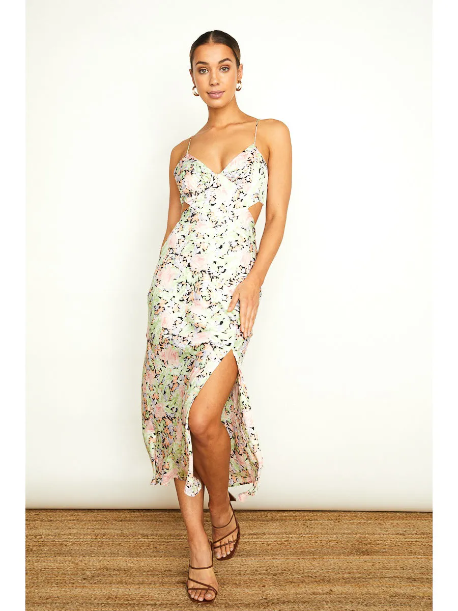 Vanessa Floral Satin Dress