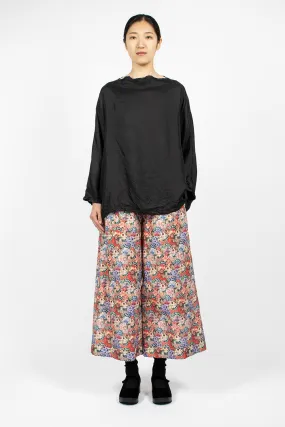 Wide Pyjama Trousers Pink Flowers