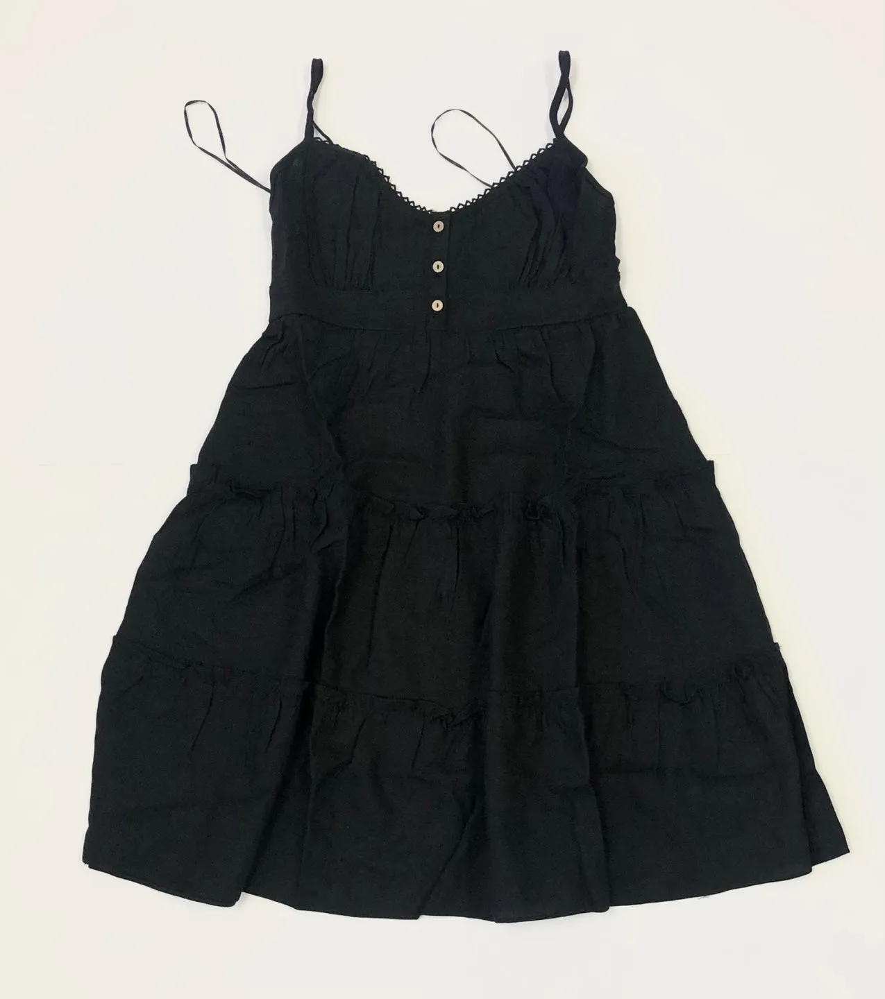 Women Linen Tiered Camisole Dress